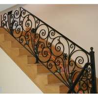 square handrail bracket wrought iron