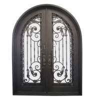 house villa entrance door wrought iron