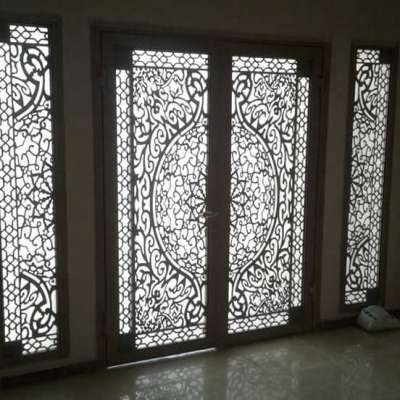 Wrought iron villa house entry door/wrought iron double door