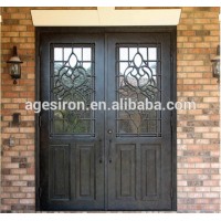 Professional wrought iron door/new iron grill window door designs