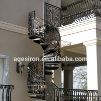 Exterior Wrought Iron/steel Staircase