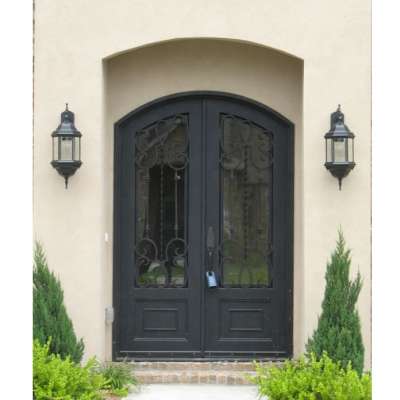 Double door great wrought iron entrance